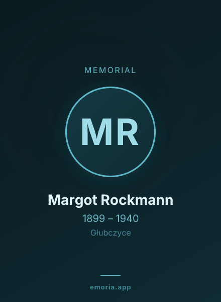 Memorial portrait of Margot Rockmann