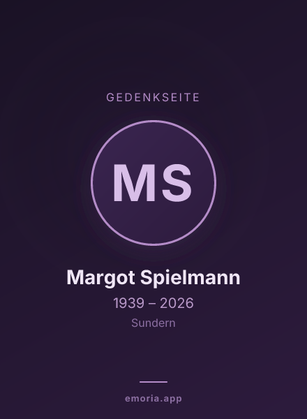 Gedenkportrait von Margot Spielmann