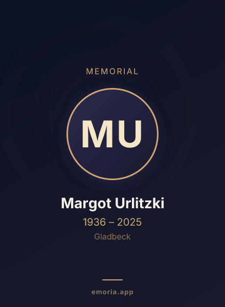 Memorial portrait of Margot Urlitzki