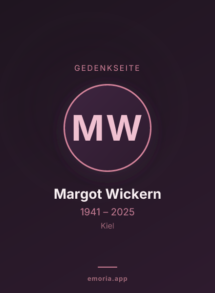 Gedenkportrait von Margot Wickern