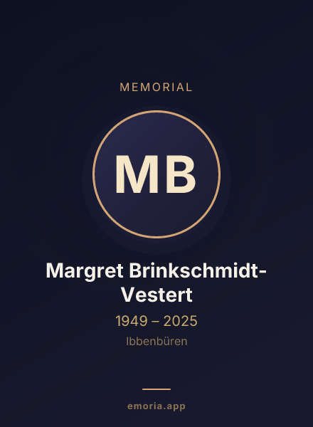 Memorial portrait of Margret Brinkschmidt-Vestert