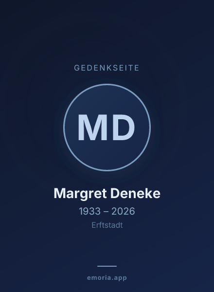 Gedenkportrait von Margret Deneke