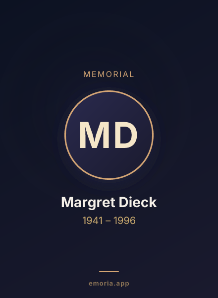 Memorial portrait of Margret Dieck