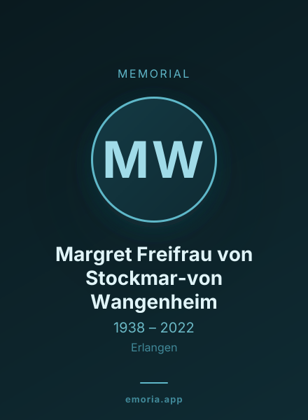 Memorial portrait of Margret Freifrau von Stockmar-von Wangenheim