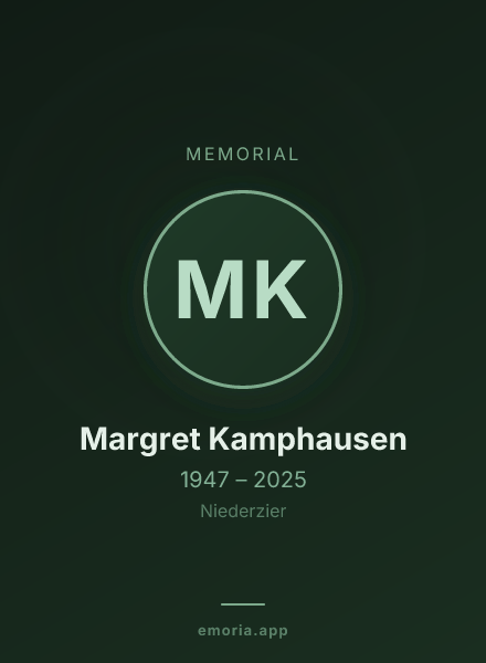 Memorial portrait of Margret Kamphausen