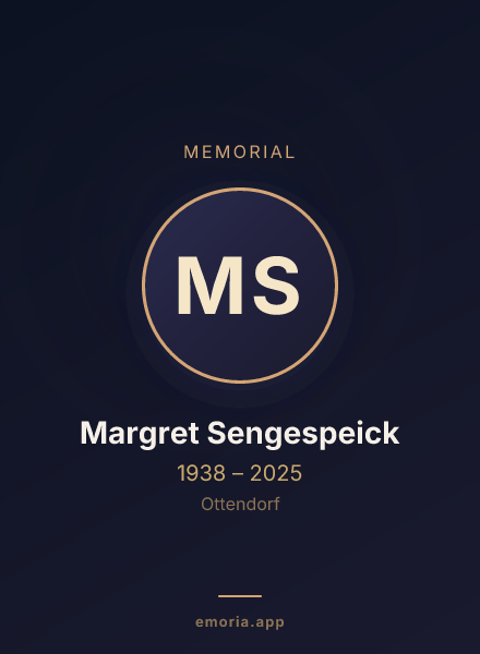 Memorial portrait of Margret Sengespeick