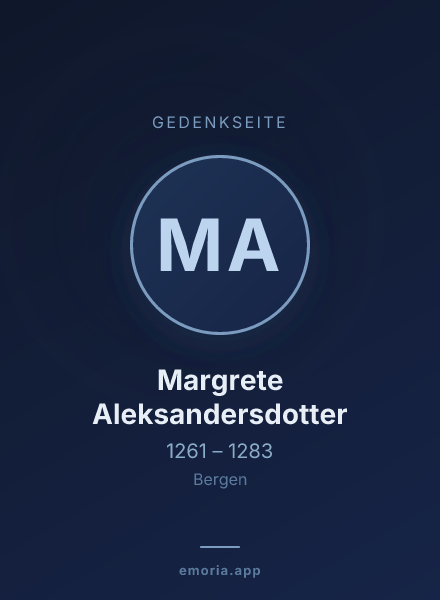Gedenkportrait von Margrete Aleksandersdotter