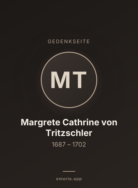 Gedenkportrait von Margrete Cathrine von Tritzschler