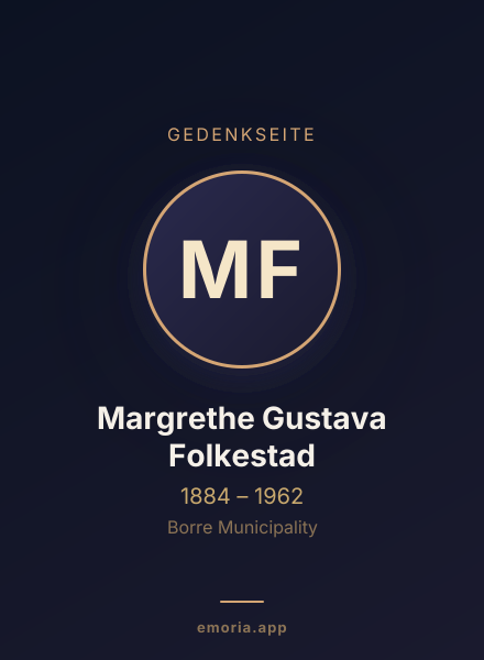 Gedenkportrait von Margrethe Gustava Folkestad