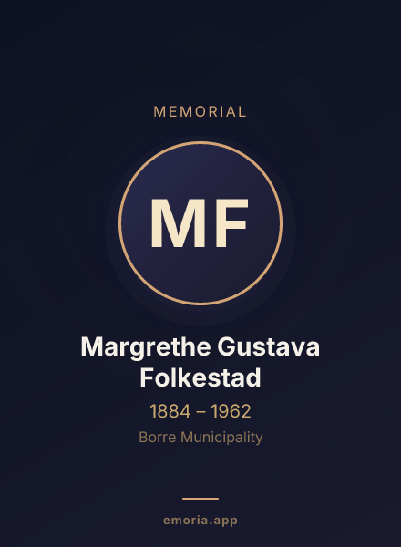 Memorial portrait of Margrethe Gustava Folkestad