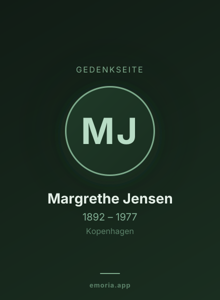 Gedenkportrait von Margrethe Jensen