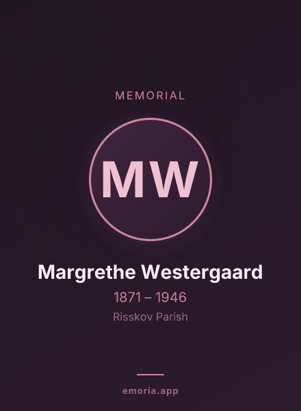 Memorial portrait of Margrethe Westergaard