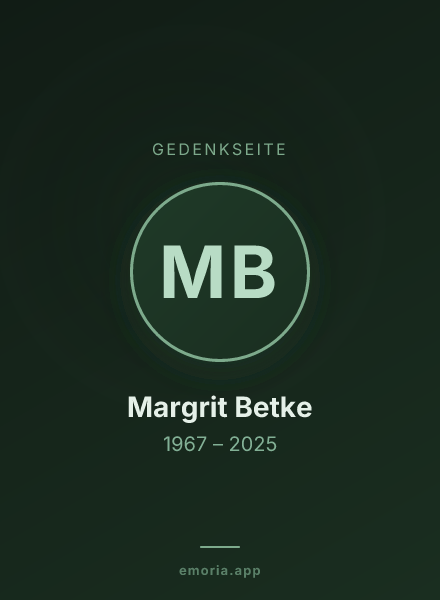 Gedenkportrait von Margrit Betke