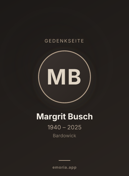 Gedenkportrait von Margrit Busch