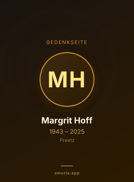 Gedenkportrait von Margrit Hoff