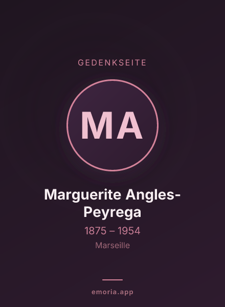 Gedenkportrait von Marguerite Angles-Peyrega