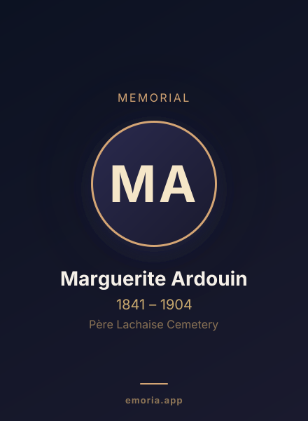 Memorial portrait of Marguerite Ardouin