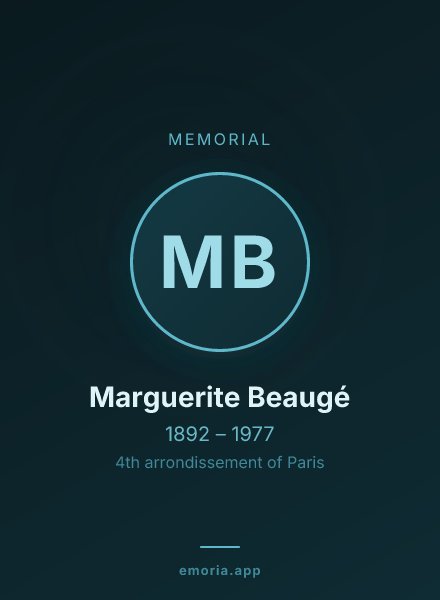 Memorial portrait of Marguerite Beaugé