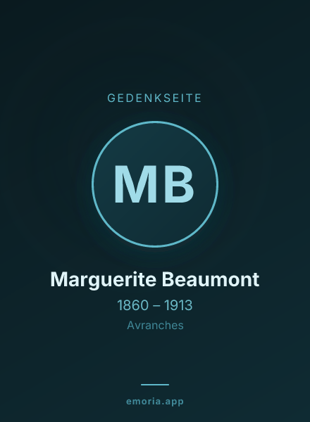 Gedenkportrait von Marguerite Beaumont