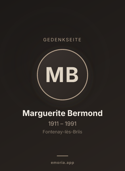 Gedenkportrait von Marguerite Bermond