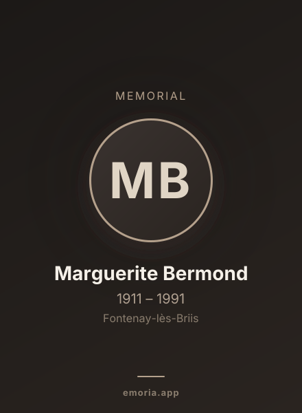Memorial portrait of Marguerite Bermond