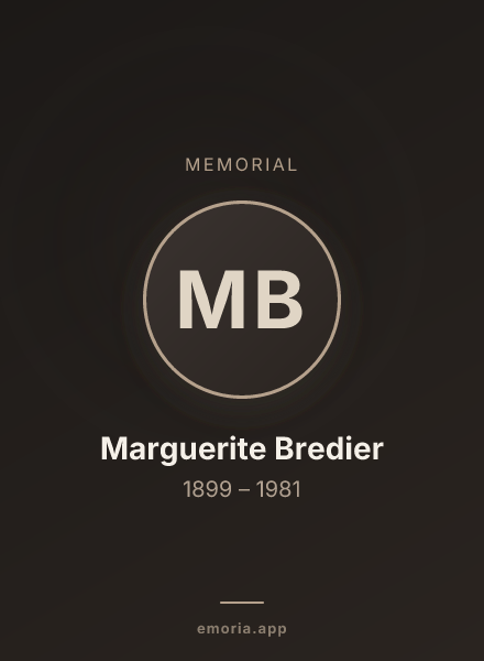 Memorial portrait of Marguerite Bredier