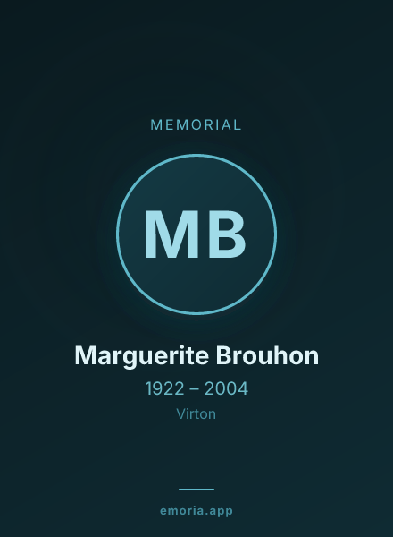 Memorial portrait of Marguerite Brouhon