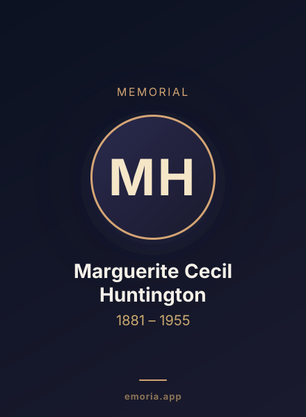Memorial portrait of Marguerite Cecil Huntington