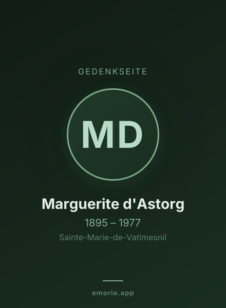 Gedenkportrait von Marguerite d'Astorg