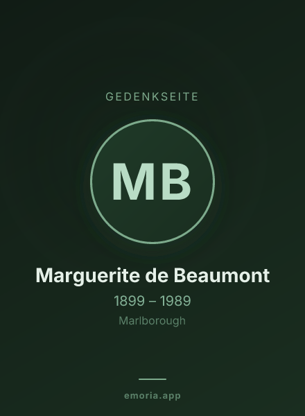Gedenkportrait von Marguerite de Beaumont