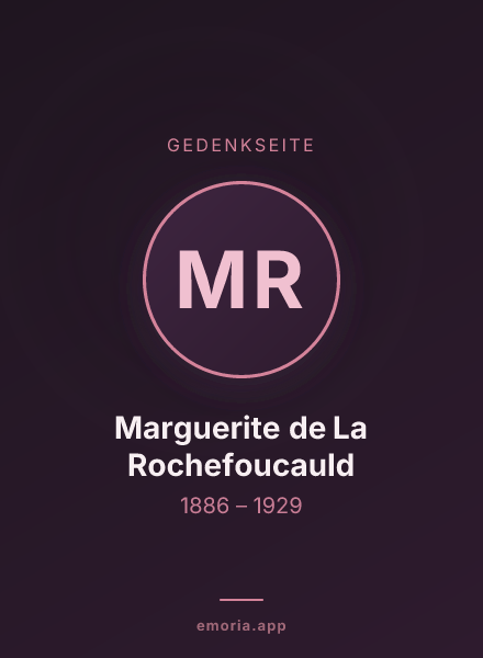 Gedenkportrait von Marguerite de La Rochefoucauld