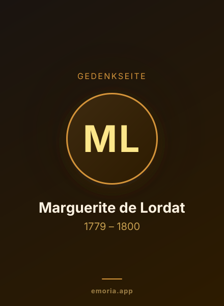 Gedenkportrait von Marguerite de Lordat