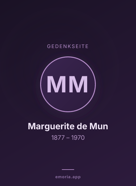 Gedenkportrait von Marguerite de Mun