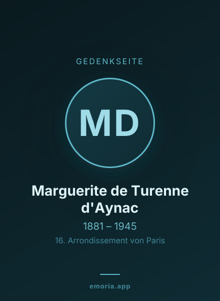 Gedenkportrait von Marguerite de Turenne d'Aynac