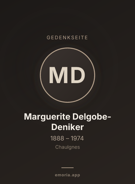 Gedenkportrait von Marguerite Delgobe-Deniker