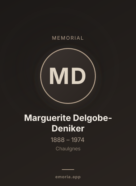 Memorial portrait of Marguerite Delgobe-Deniker