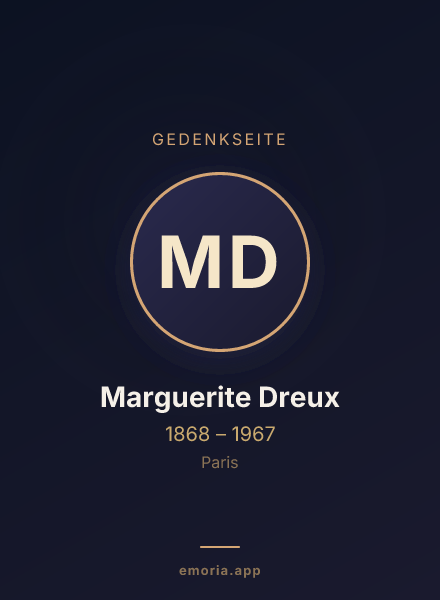 Gedenkportrait von Marguerite Dreux