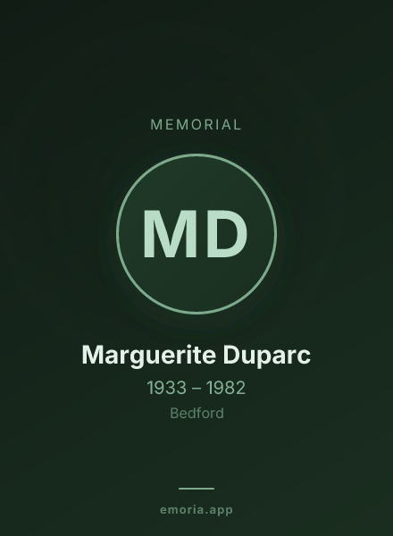 Memorial portrait of Marguerite Duparc