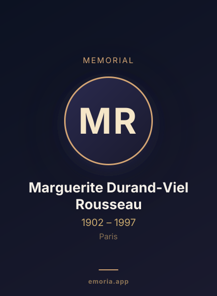 Memorial portrait of Marguerite Durand-Viel Rousseau
