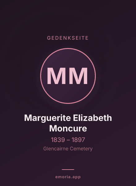 Gedenkportrait von Marguerite Elizabeth Moncure