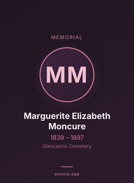Memorial portrait of Marguerite Elizabeth Moncure