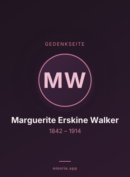 Gedenkportrait von Marguerite Erskine Walker