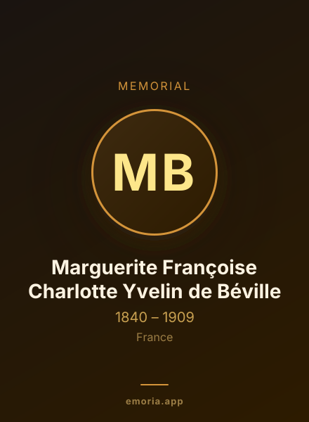 Memorial portrait of Marguerite Françoise Charlotte Yvelin de Béville