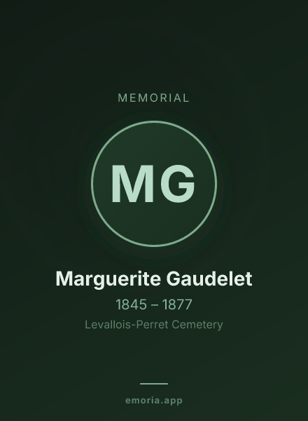Memorial portrait of Marguerite Gaudelet