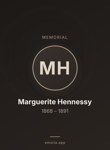 Memorial portrait of Marguerite Hennessy
