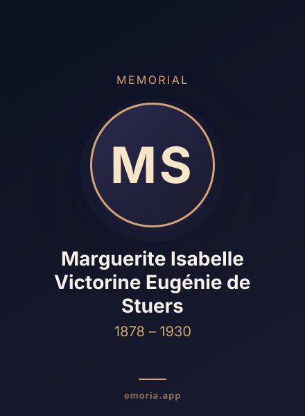 Memorial portrait of Marguerite Isabelle Victorine Eugénie de Stuers