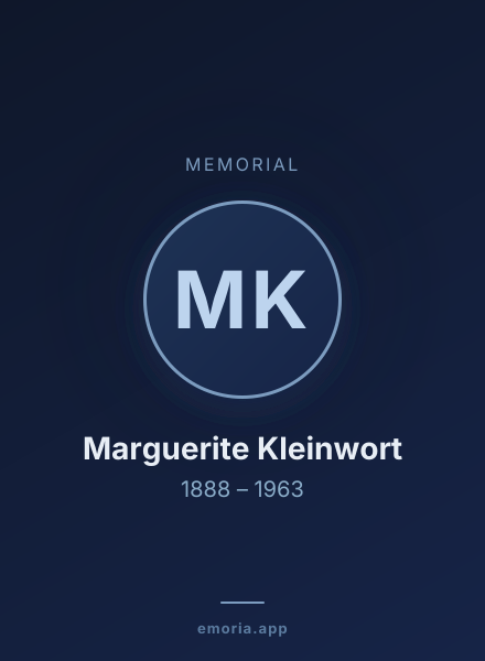 Memorial portrait of Marguerite Kleinwort