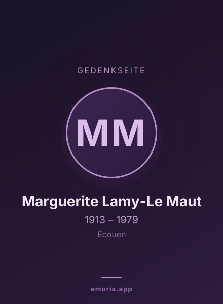 Gedenkportrait von Marguerite Lamy-Le Maut