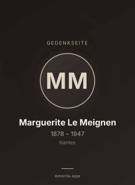 Gedenkportrait von Marguerite Le Meignen