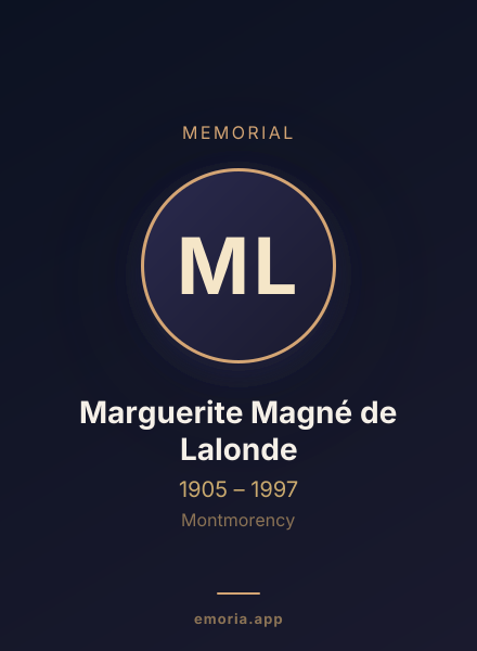 Memorial portrait of Marguerite Magné de Lalonde